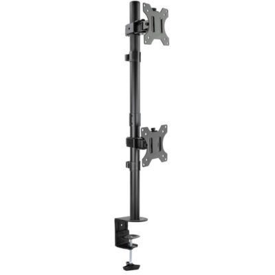 Soporte de mesa para 2 monitores tooq db1233tnv-b/ giratorio/ inclinable/ hasta 8kg