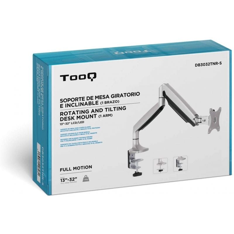 Soporte de mesa para monitor tooq db3032tnr-s/ giratorio - Imagen 5