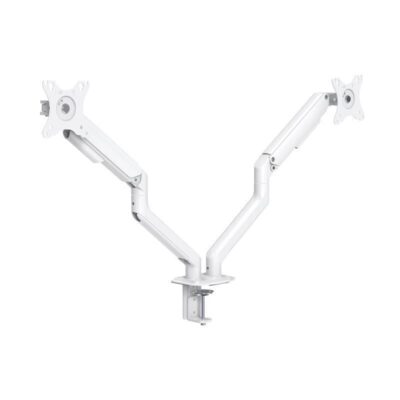 Soporte de mesa para 2 monitores tooq db4132tnr-w/ giratorio/ inclinable/ hasta 9kg