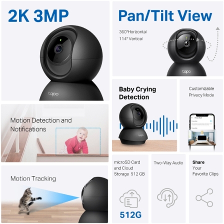 Cámara de videovigilancia tp-link tapo c211/ 360º/ visión nocturna/ control desde app - Imagen 6