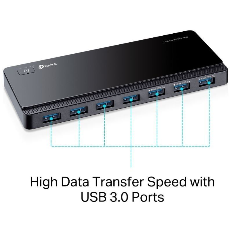 Hub usb 3.0 tp-link uh700/ 7xusb/ 1xmicrousb dc/ negro - Imagen 2