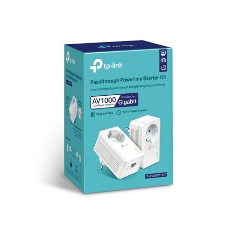 Adaptador powerline tp-link tl-pa7017p kit av1000 1000mbps/ alcance 300m/ pack de 2 - Imagen 4