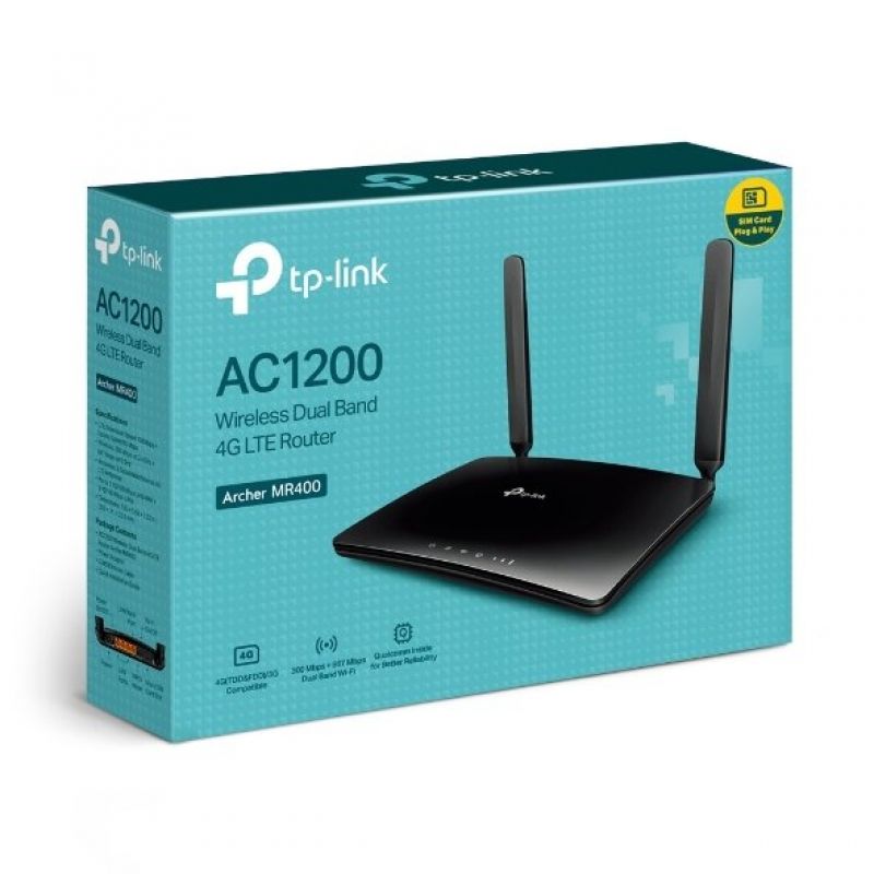 Router inalámbrico 4g tp-link archer mr400 1200mbps/ 2.4ghz 5ghz/ 2 antenas/ wifi 802.11ac/n/a/b/g/n - Imagen 4