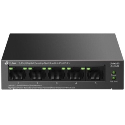 Switch tp-link ls105gp 5 puertos/ rj-45 10/100/1000 poe+
