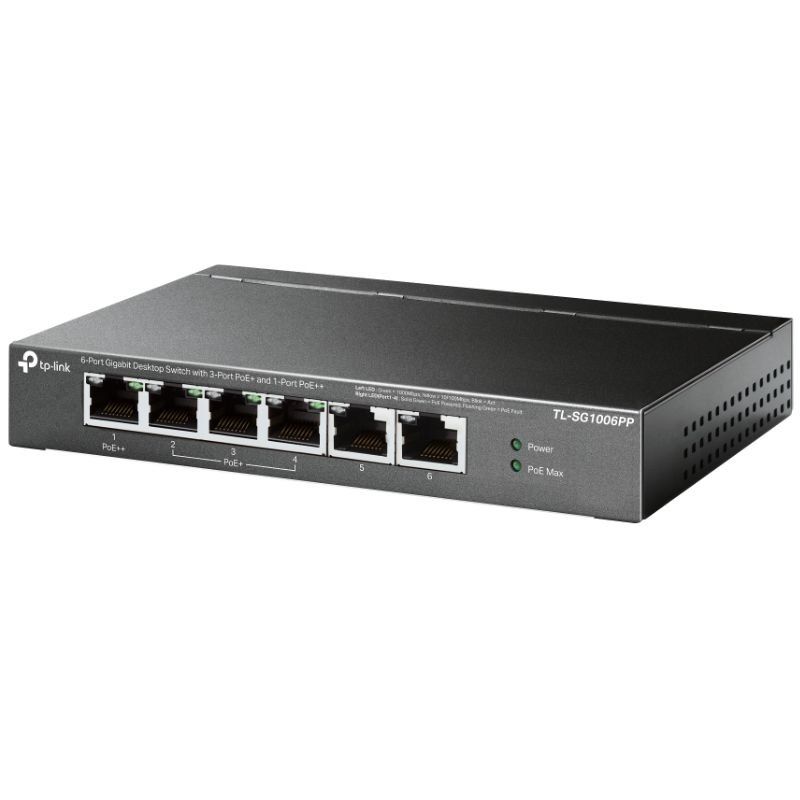 Switch tp-link tl-sg1006pp 6 puertos/ rj-45 10/100/1000/ poe++ - Imagen 2