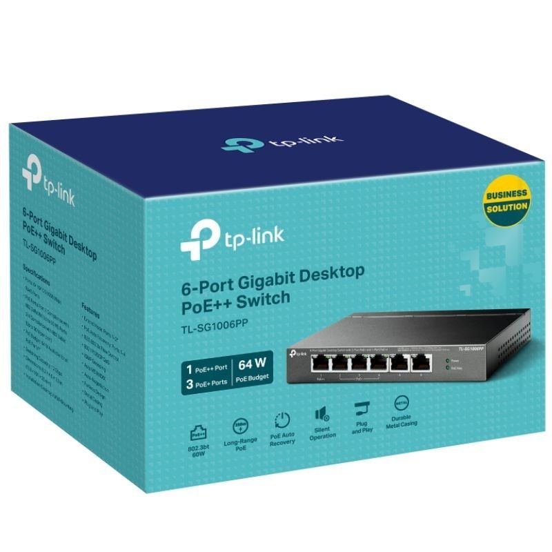 Switch tp-link tl-sg1006pp 6 puertos/ rj-45 10/100/1000/ poe++ - Imagen 4