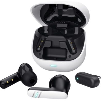 Auriculares bluetooth trust gxt 409 oxxie 25478 con estuche de carga/ autonomía 7h/ blanco y negro