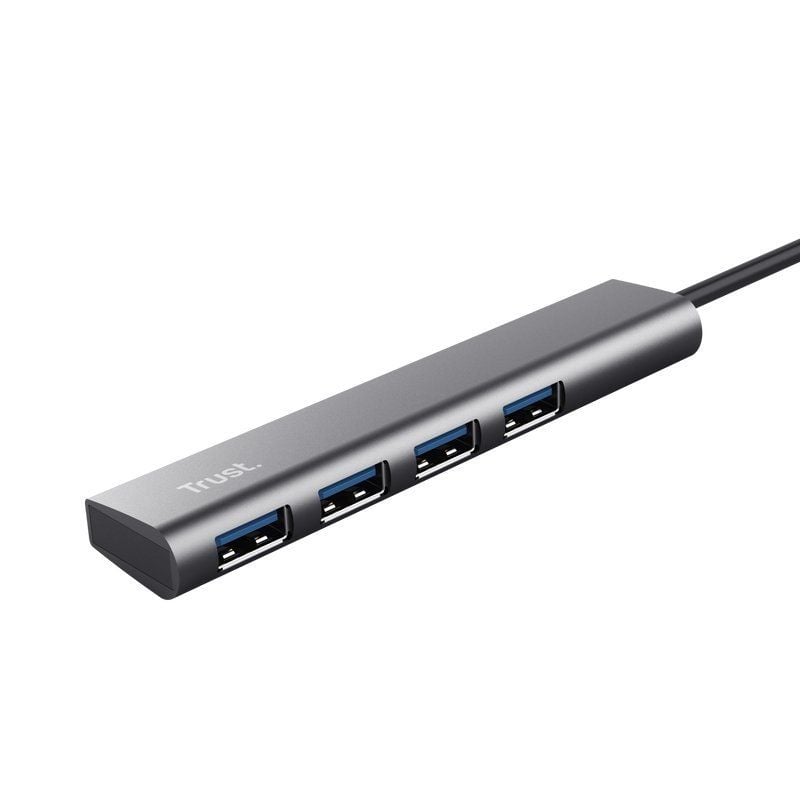 Hub usb tipo-c trust halyx/ 4xusb/ gris - Imagen 3