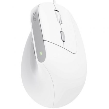 Ratón vertical trust bayo ii/ hasta 2400 dpi/ blanco - Imagen 7