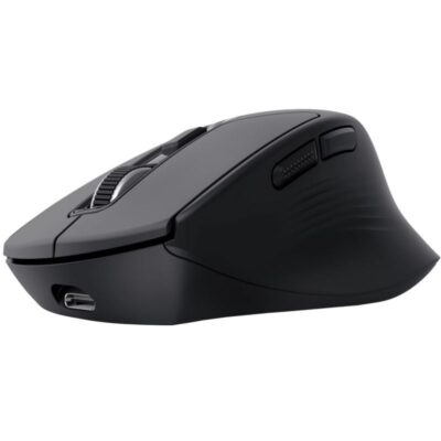 Ratón inalámbrico trust niven confort 26021/ batería recargable/ hasta 3200 dpi/ negro