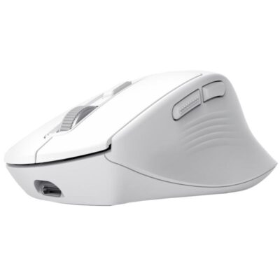 Ratón inalámbrico trust niven confort 26022/ batería recargable/ hasta 3200 dpi/ blanco