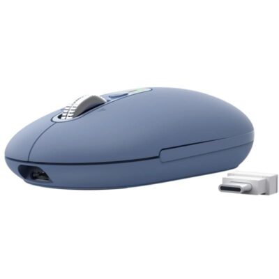 Ratón inalámbrico trust seron 26020/ batería recargable/ hasta 3200 dpi/ azul