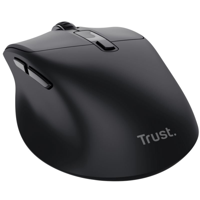 Ratón ergonómico inalámbrico trust zevo 25991/ batería recargable/ hasta 4000 dpi/ negro - Imagen 3
