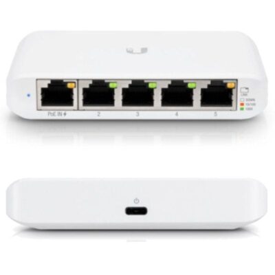 Switch gestionable ubiquiti usw-flex mini 5 puertos/ rj45 10/100/1000 poe