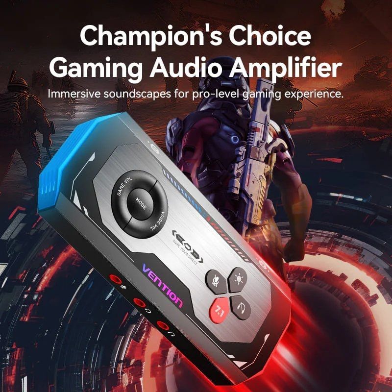 Tarjeta de sonido gaming con amplificador vention cvab0/ usb - Imagen 2