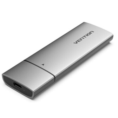 Caja externa para disco ssd m.2 nvme vention usb tipo-c kpgh0/ usb 3.1/ sin tornillos
