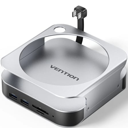 Docking para mac mini usb tipo-c vention thihag/ ranura ssd m.2/ 4xusb/ 1xusb tipo-c/ 1xdisplayport 4k/ 1xlector tarjetas/ - Imagen 6
