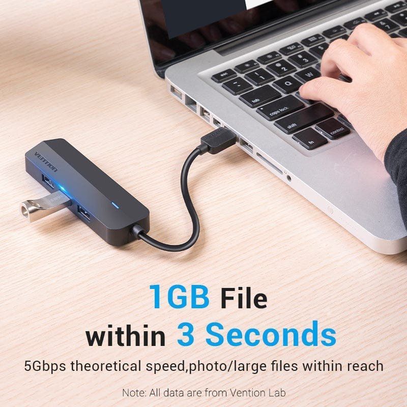 Hub usb 3.0 vention chnbb/ rj45/ 3xusb/ 1xmicrousb pd - Imagen 4
