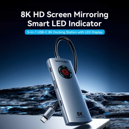 Docking usb tipo-c vention tqxhb/ 2xusb/ 1xusb tipo-c/ 1xhdmi/ 1xusb tipo-c pd/ gris - Imagen 8