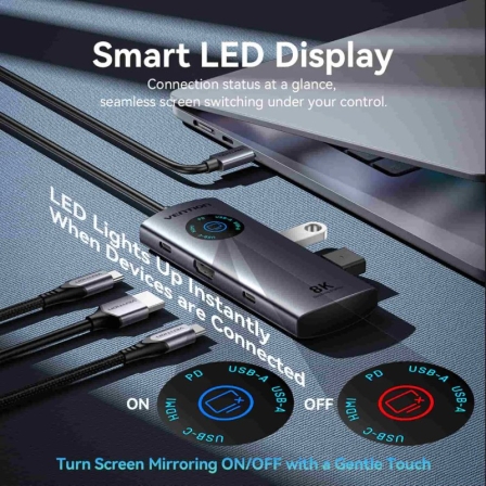 Docking usb tipo-c vention tqxhb/ 2xusb/ 1xusb tipo-c/ 1xhdmi/ 1xusb tipo-c pd/ gris - Imagen 9