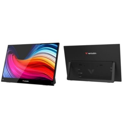 Monitor portátil táctil verbatim touch light 15.6/ full hd/ multimedia/ negro