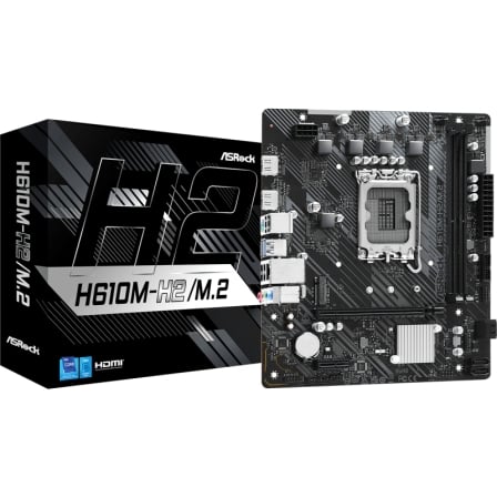 Placa base asrock h610m-h2/m.2 socket 1700/ ddr4/ pcie 4.0/ micro atx - Imagen 6