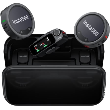 Micrófono inalámbrico con clip insta360 mic pro (2 tx + 1 - Imagen 7