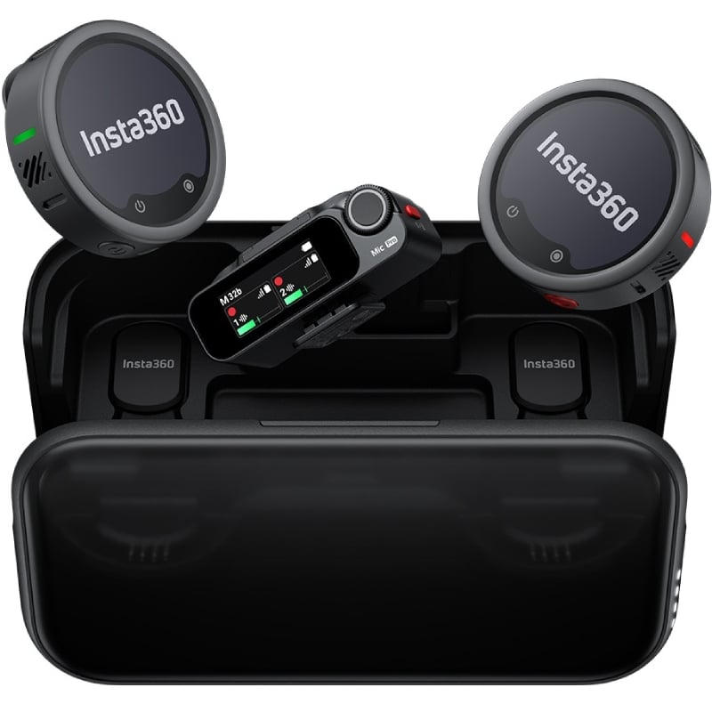 Micrófono inalámbrico con clip insta360 mic pro (2 tx + 1 - Imagen 2