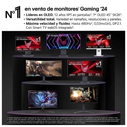 Smart monitor gaming ultrapanorámico curvo lg ultragear 34gx90sa-w 34/ wqhd/ multimedia/ 0.03ms/ 240hz/ oled/ regulable en - Imagen 5