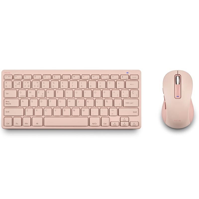 Teclado y ratón inalámbricos ngs fantasy kit/ rosa/ frances - Imagen 3