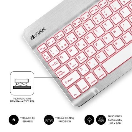 Teclado compacto inalámbrico subblim smart backlit/ plata - Imagen 9
